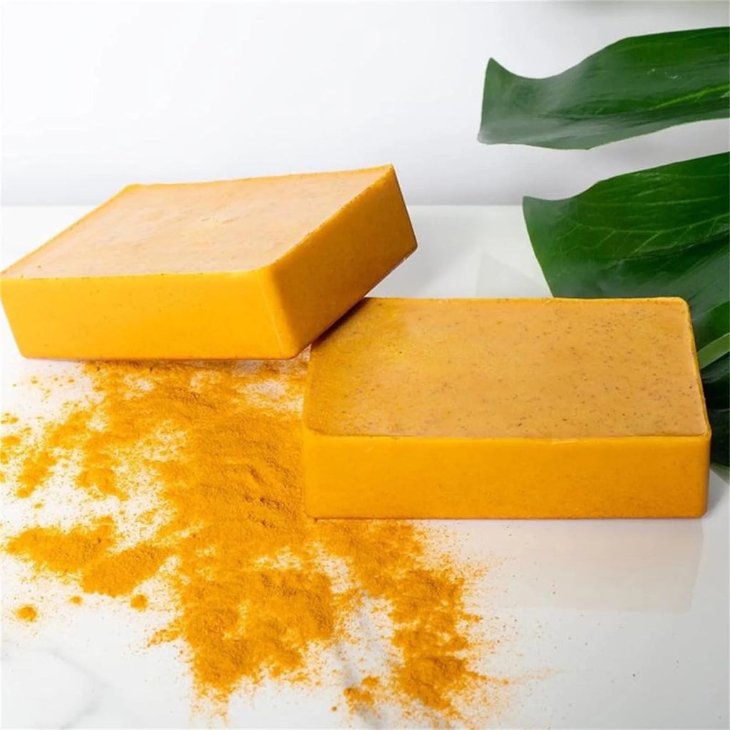 Turmeric Soap Bar, Turmeric Cleansing Soap Bar for Face and Body, Turmeric Skin Care Soap, Natural Skin Brightening Soap, Reduces Acne & Refining Pores