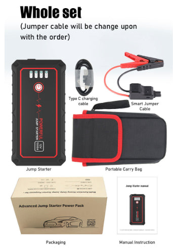 Multi-functional Car Emergency Jump Starter Power Bank For Vehicle Ignition And Charging