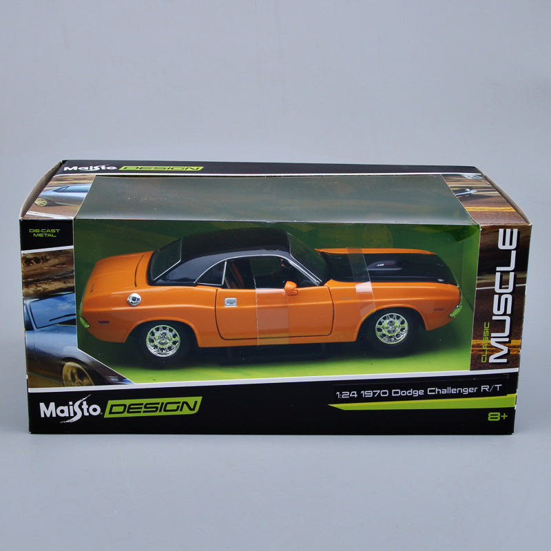 1 24 Meritor 1970 Dodge Challenger Sports Car Model Challenger Simulation Alloy Car Model