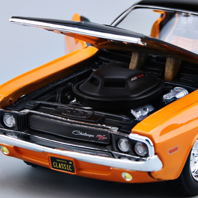 1 24 Meritor 1970 Dodge Challenger Sports Car Model Challenger Simulation Alloy Car Model