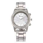 Womens Watches 5Pcs Set Luxury Rhinestone Women Fashion Elegant Wristwatch Quartz Watch for Girl Wristwatch Bracelet Gift
