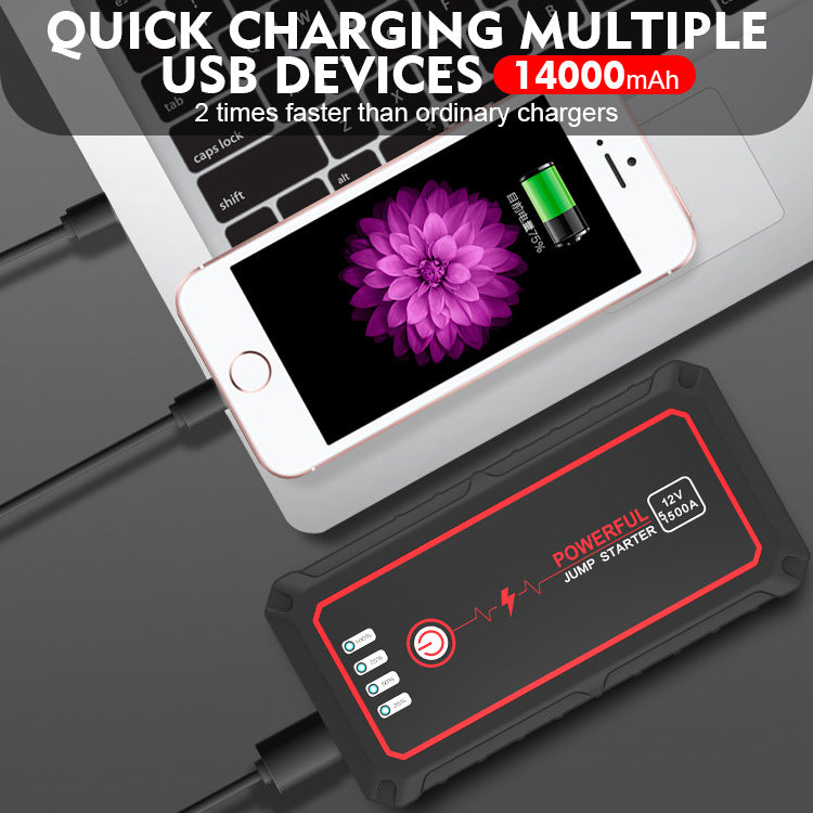 Multi-functional Car Emergency Jump Starter Power Bank For Vehicle Ignition And Charging