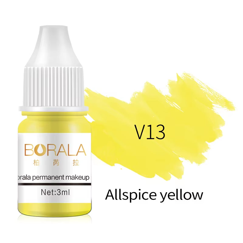 Borala 26 Colors 3ML Permanent Makeup Tattoo Lips Eyebrows Eyeliners Pigments Sample Size Tattoo Pigments Beauty Art Women Use
