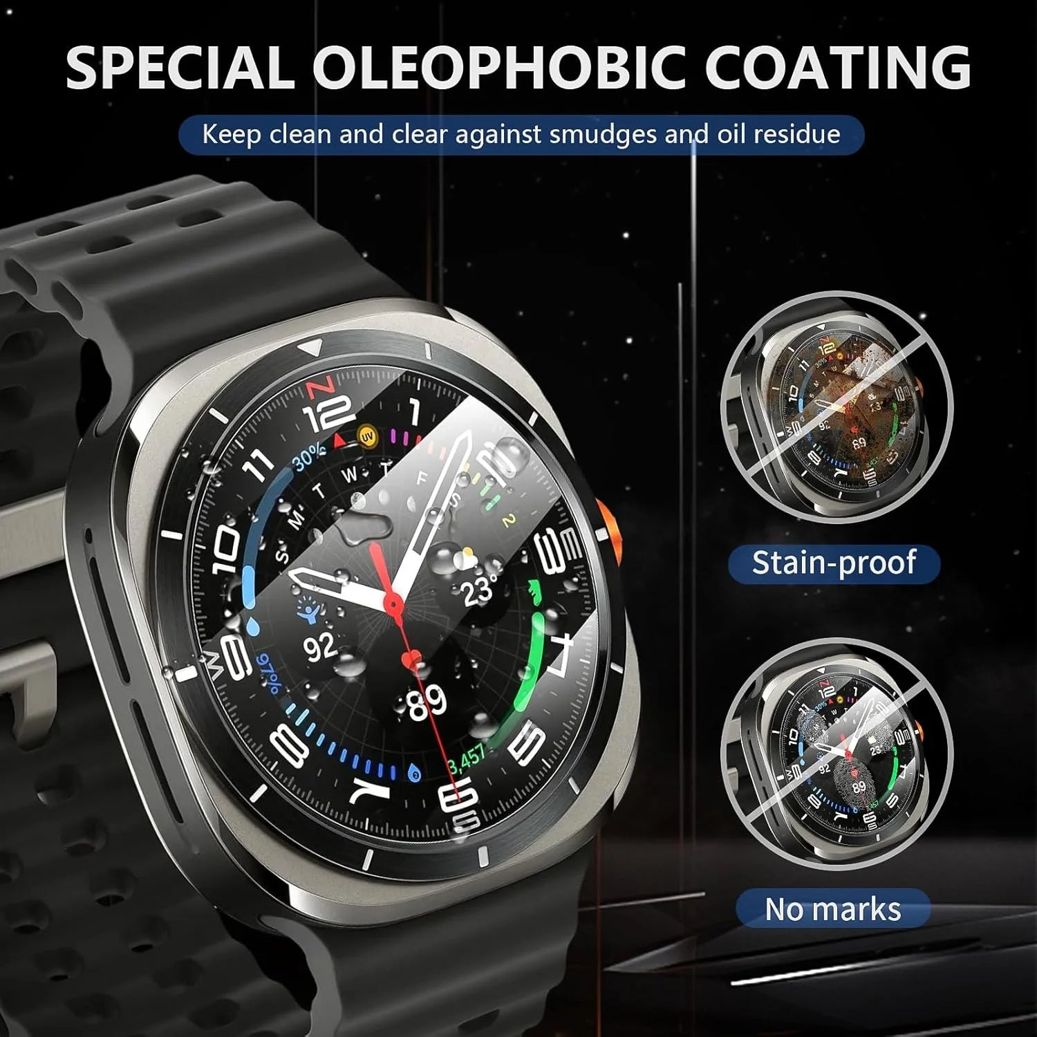 Tempered Glass for Samsung Galaxy Watch Ultra 47Mm Accessories HD Clear Hydraulic Film Galaxy Watch 7 Ultra Screen Protector