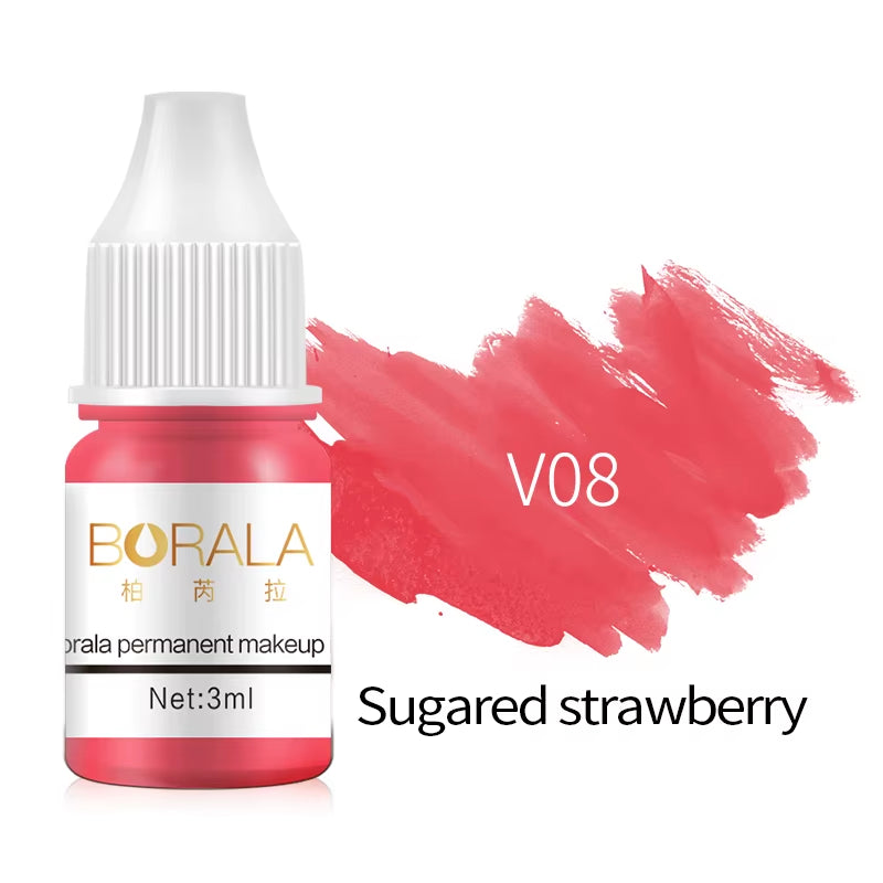 Borala 26 Colors 3ML Permanent Makeup Tattoo Lips Eyebrows Eyeliners Pigments Sample Size Tattoo Pigments Beauty Art Women Use