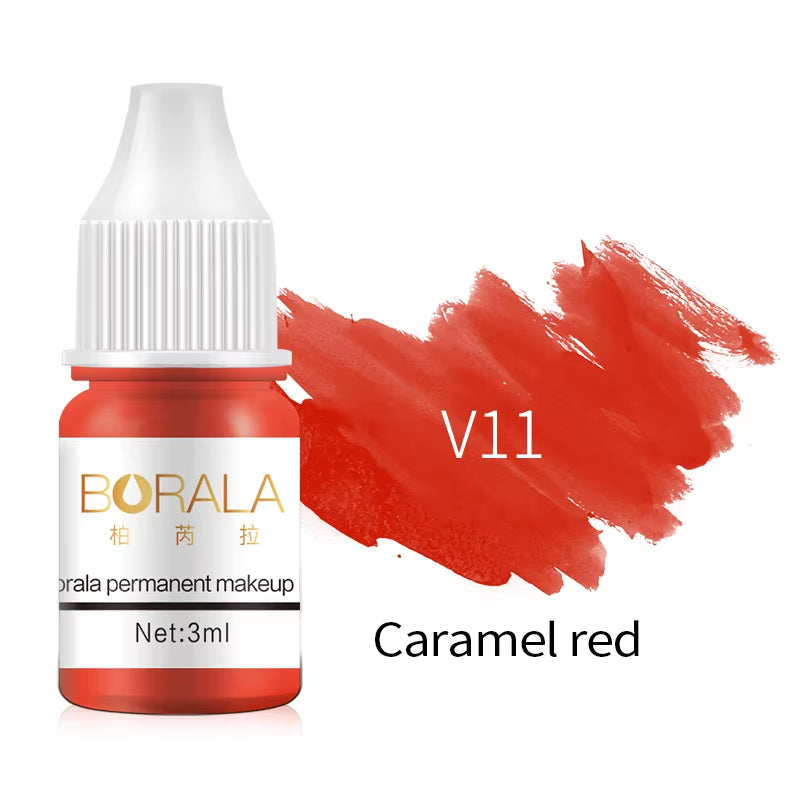 Borala 26 Colors 3ML Permanent Makeup Tattoo Lips Eyebrows Eyeliners Pigments Sample Size Tattoo Pigments Beauty Art Women Use
