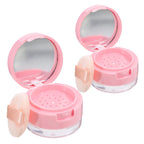 3G/5G Mini Loose Powder Box Portable Plastic Empty Bulk Powder Container with Sieve Mirror Cosmetic Jar Travel Make up Accessory