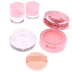 3G/5G Mini Loose Powder Box Portable Plastic Empty Bulk Powder Container with Sieve Mirror Cosmetic Jar Travel Make up Accessory