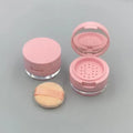 3G/5G Mini Loose Powder Box Portable Plastic Empty Bulk Powder Container with Sieve Mirror Cosmetic Jar Travel Make up Accessory
