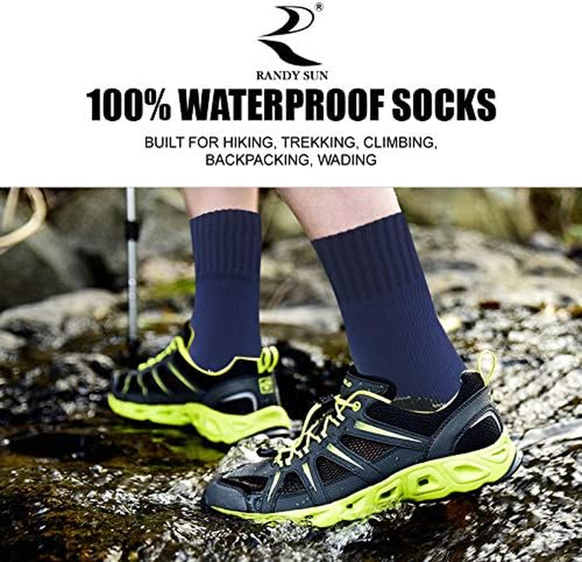 Waterproof Socks, Unisex Hiking Wading Trail Running Kayaking Crew Socks