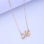 Sex Design Infinite Cycle Zircon Necklace Jewelry Titanium Steel Figure 8 Clavicle Chain Ladies Do Not Fade Jewelry