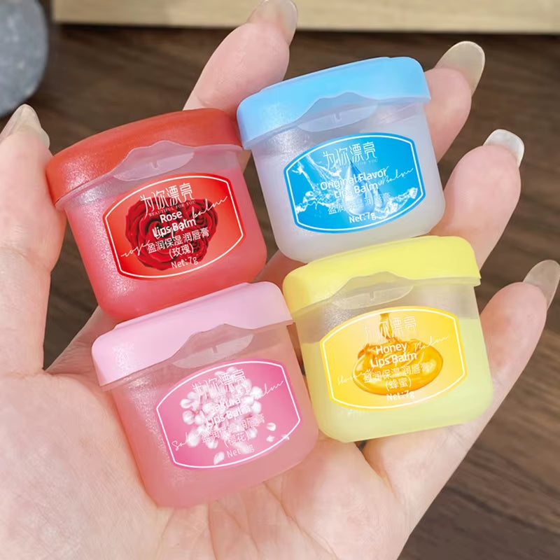 Moisturizing Fruits Lip Balm Sets Lipstick Makeup Base Moisturizer Lip Plumper Anti-Cracking Lips Skin Care Products