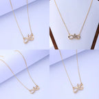 Sex Design Infinite Cycle Zircon Necklace Jewelry Titanium Steel Figure 8 Clavicle Chain Ladies Do Not Fade Jewelry