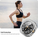 (4+4 Pack) Screen Protector Case for Samsung Galaxy Watch 7 Ultra 47Mm, Hard PC