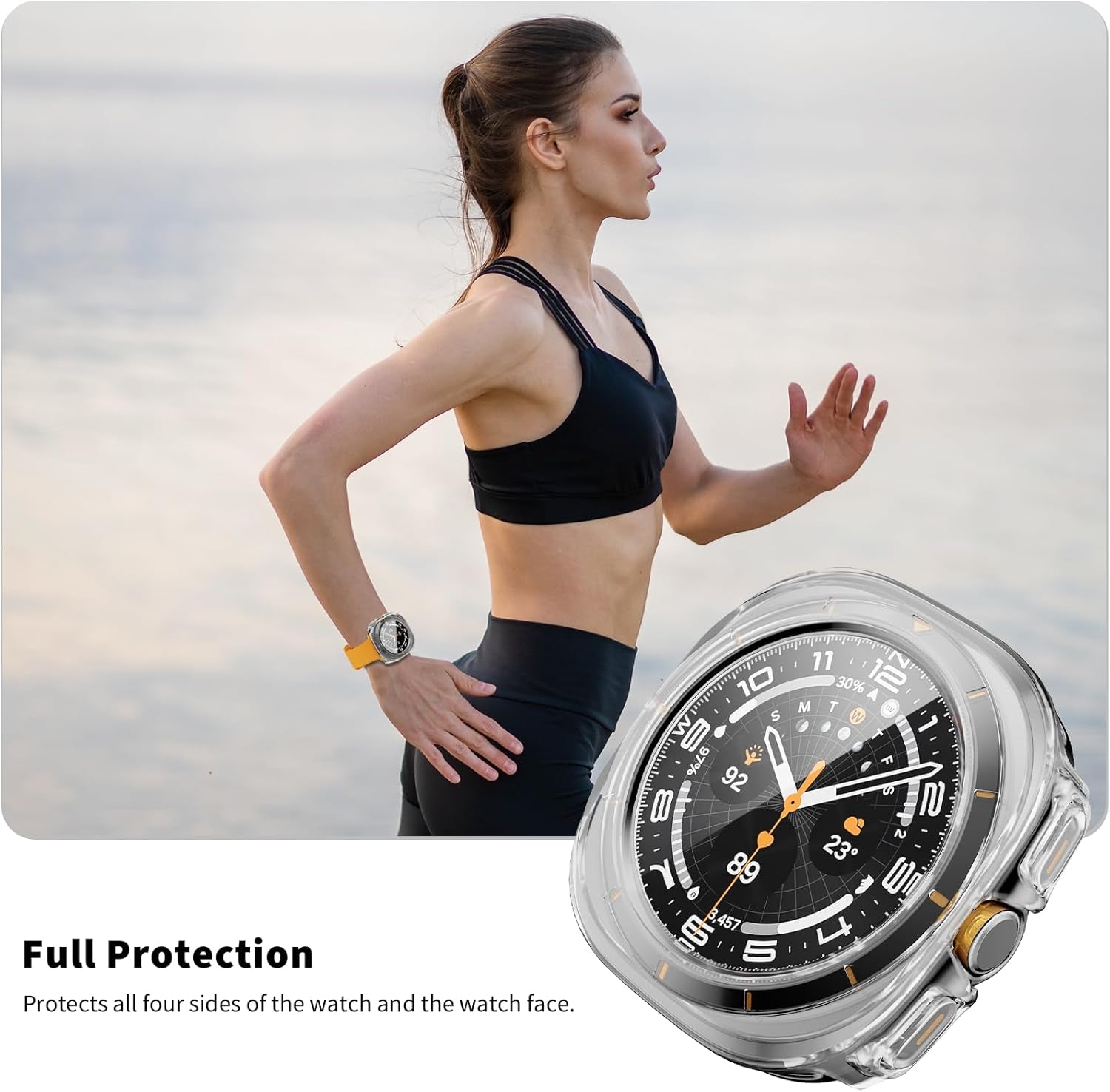 (4+4 Pack) Screen Protector Case for Samsung Galaxy Watch 7 Ultra 47Mm, Hard PC