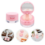 3G/5G Mini Loose Powder Box Portable Plastic Empty Bulk Powder Container with Sieve Mirror Cosmetic Jar Travel Make up Accessory