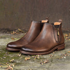 First Layer Cowhide Casual Short Boots Side Zipper Male Martin Boots