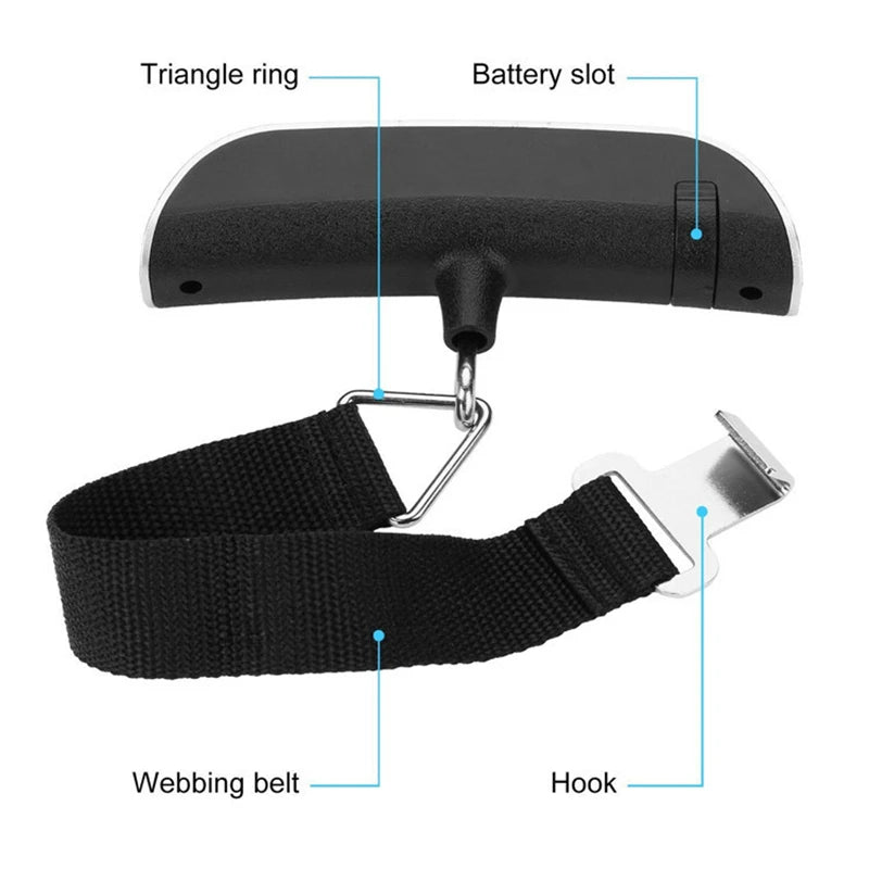 10g-50kg Portable Scale Digital LCD Display Electronic Luggage Hanging Suitcase Travel Weighs Baggage Bag Weight Balance Tools