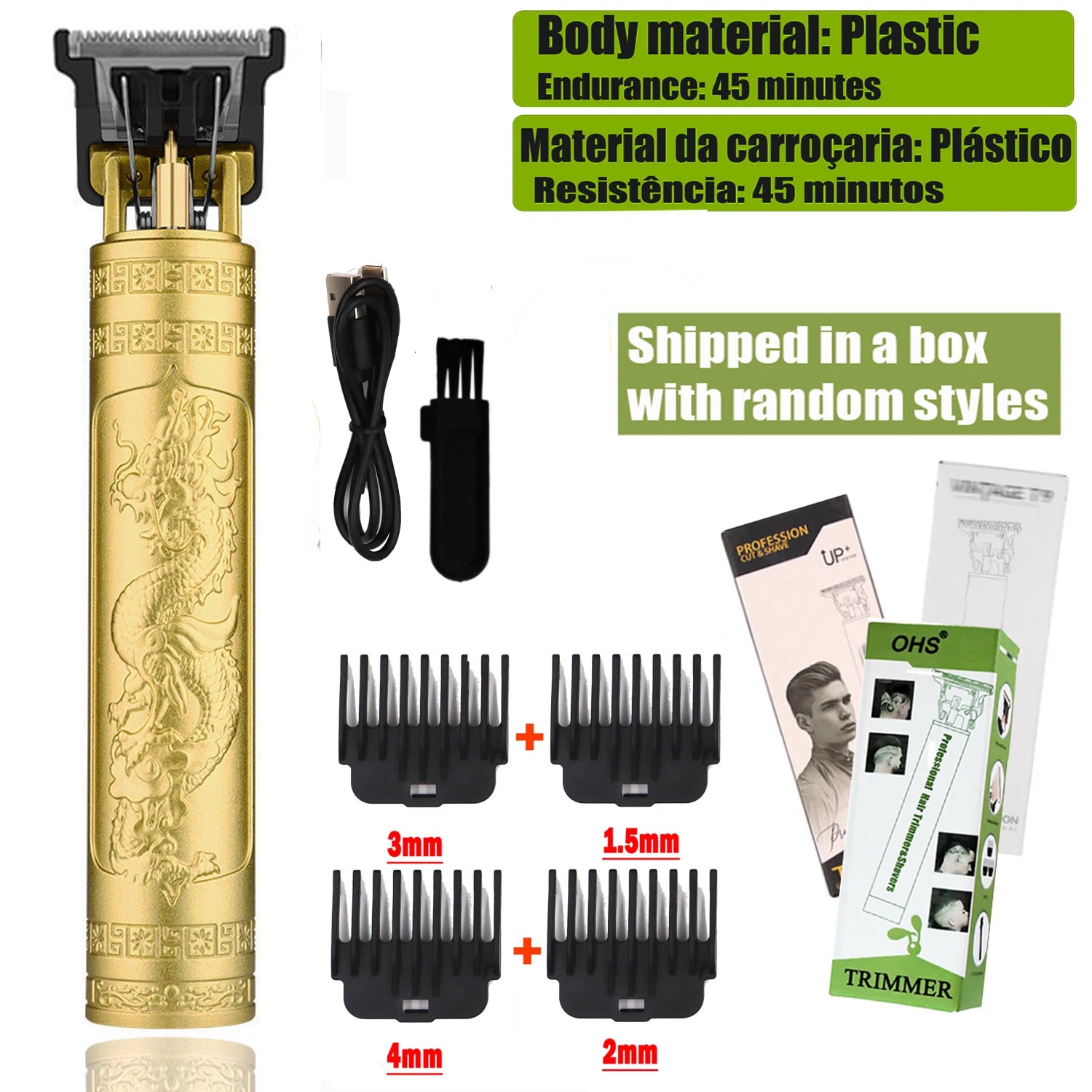 New Retro T9 Hair Clipper For Men, Electric Shaver, Rechargeable Hair Clipper, Portable Cordless Beard Trimmer