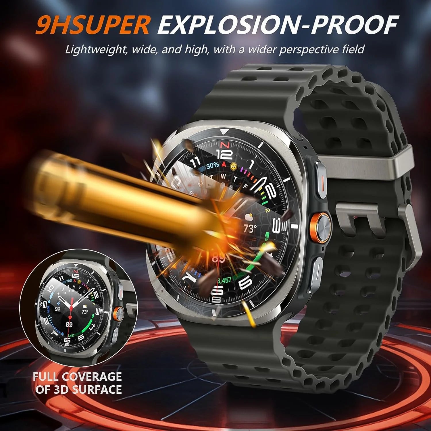 Tempered Glass for Samsung Galaxy Watch Ultra 47Mm Accessories HD Clear Hydraulic Film Galaxy Watch 7 Ultra Screen Protector