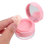 3G/5G Mini Loose Powder Box Portable Plastic Empty Bulk Powder Container with Sieve Mirror Cosmetic Jar Travel Make up Accessory